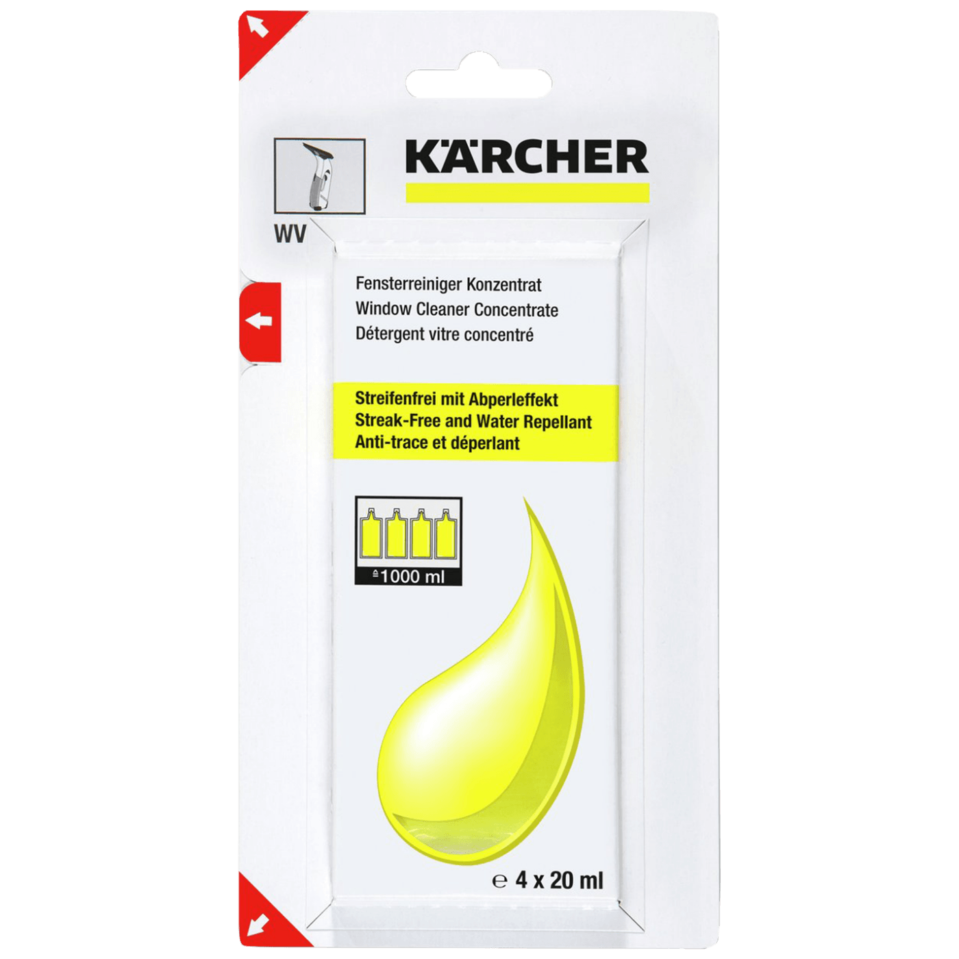 Karcher Sredstvo za čišćenje stakla, koncentrat, 4 x 20 ml - RM 503