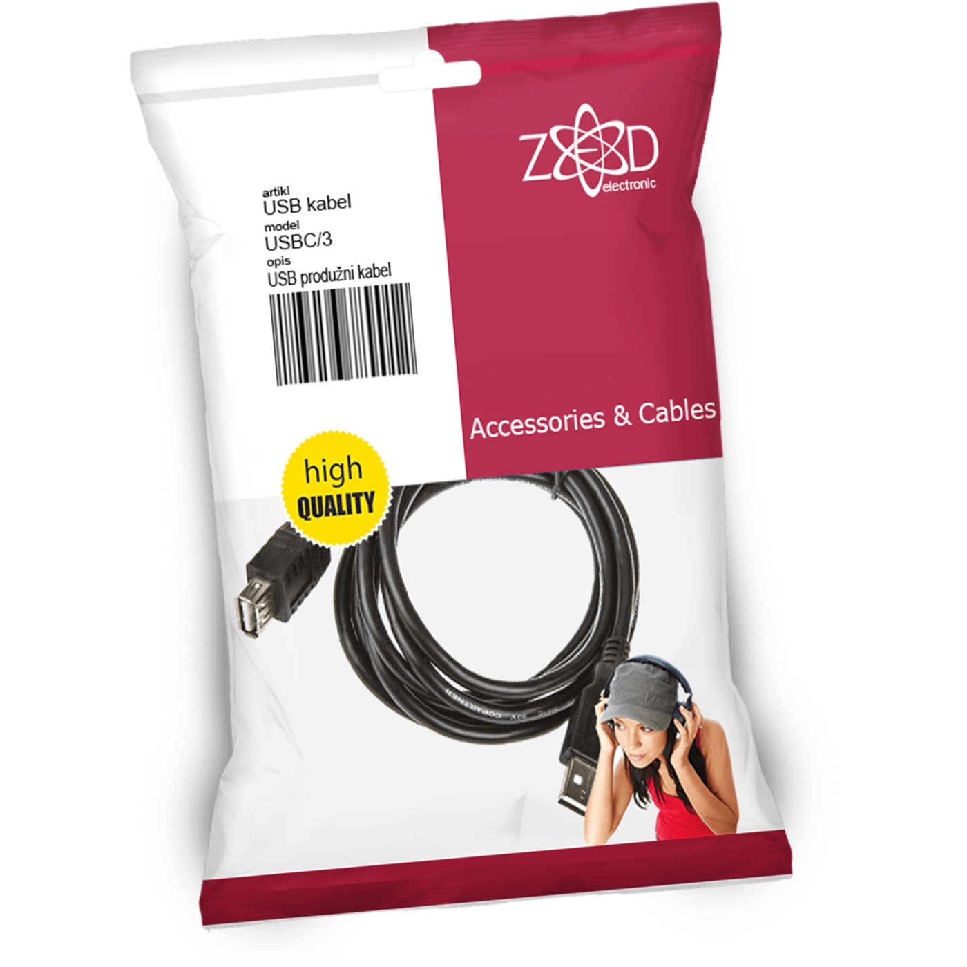 ZED electronic USB 3.0 produžni kabl, dužina 3.0 metra - USBC/3