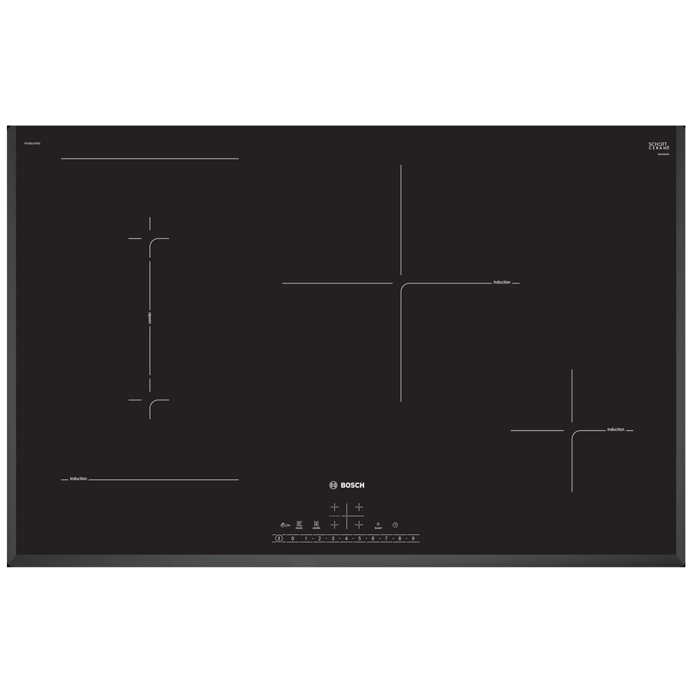 Bosch Ugradbena indukcijska ploča za kuhanje, 80 cm, Serie 6 - PVS851FB5E