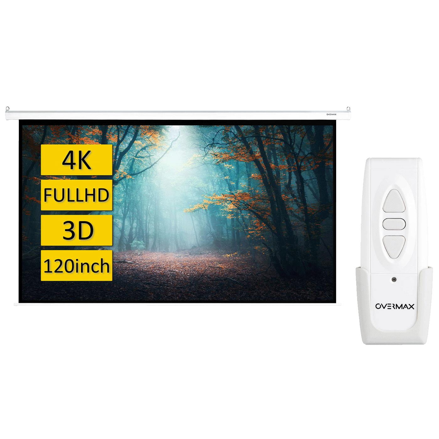 Overmax Platno za projektor sa motorom, 120", 266 x 149 cm - OV-Automatic Screen 120