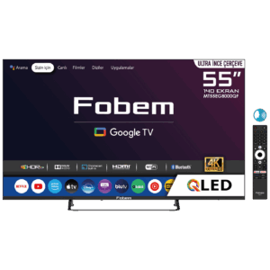 Fobem Televizor Smart QLED 4K UltraHD 55", Google TV - MT55EG8000QF