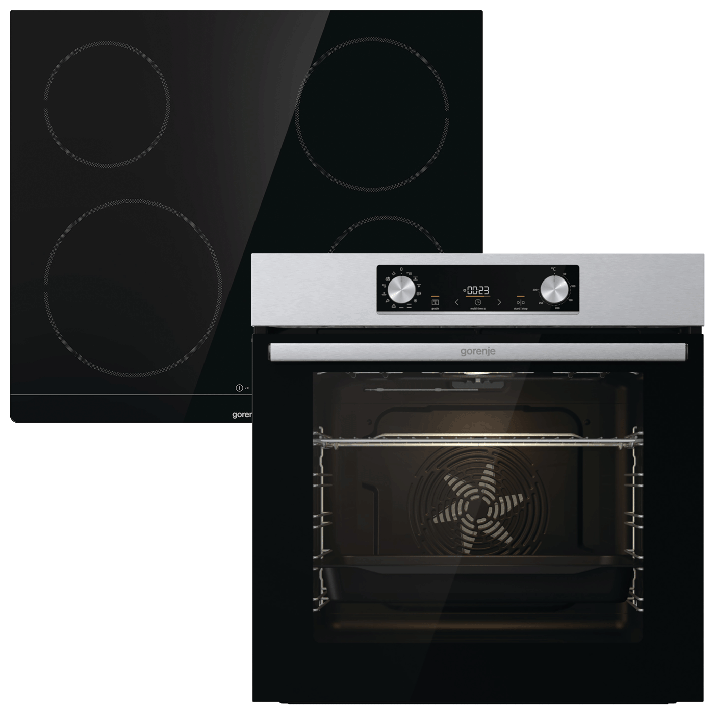 Gorenje Set ugradbena ploča ECT41SC/ugradbena pećnica BO6737E02X - Jump set (BO6737E02X + ECT41SC)
