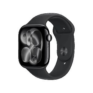 Apple Watch Series 11 GPS 42mm Jet Black Aluminium Case With Black Sport Band MEQU4LW M/L