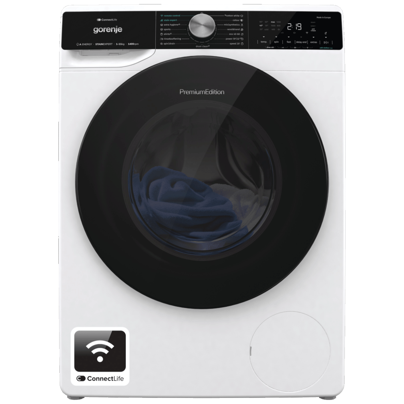 Gorenje Mašina za veš, 1400 obrtaja, 11 kg veša, WiFi, A - WNS114A3TWIFI