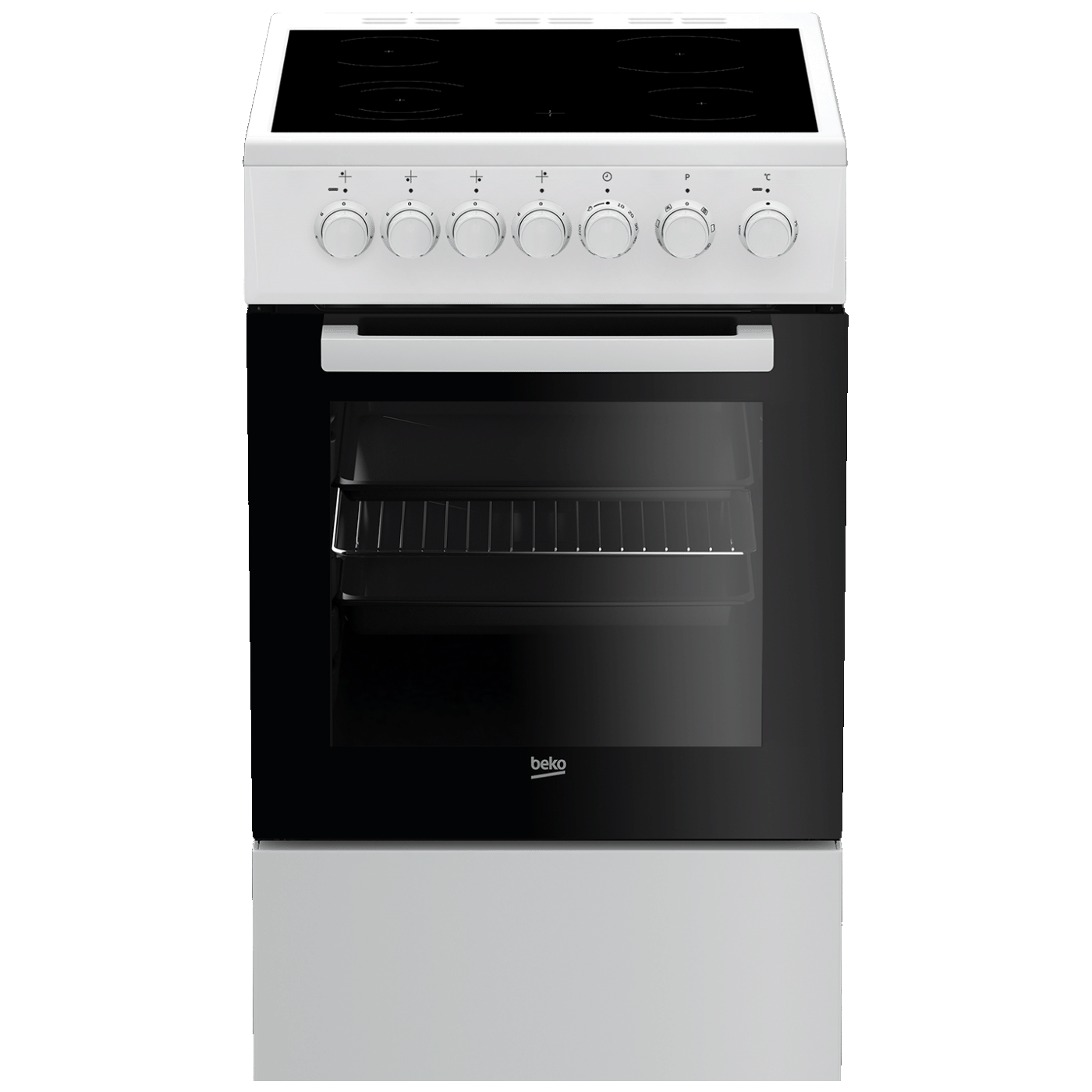 Beko Štednjak 4 staklokeramičke ringle, pećnica 55 lit., A - FSE 57110 GW