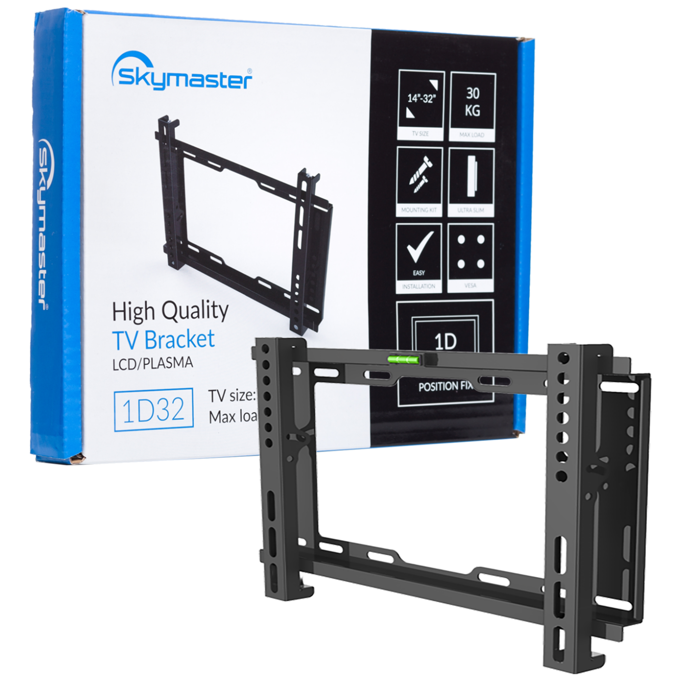 Skymaster Nosač za TV prijemnike 14"-32", 30 kg, 1D, ultra slim - 1D32
