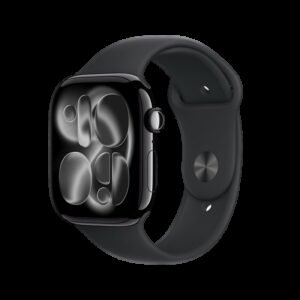 Apple Watch Series 11 GPS 46mm Jet Black Aluminium Case With Black Sport Band MEUW4 S/M