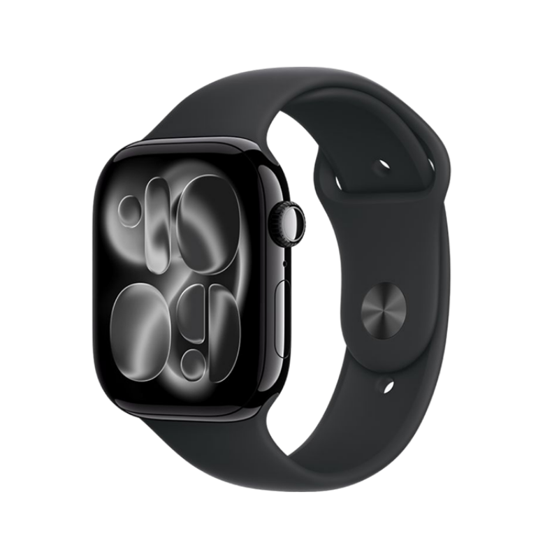 Apple Watch Series 11 GPS 46mm Jet Black Aluminium Case With Black Sport Band MEUW4 S/M