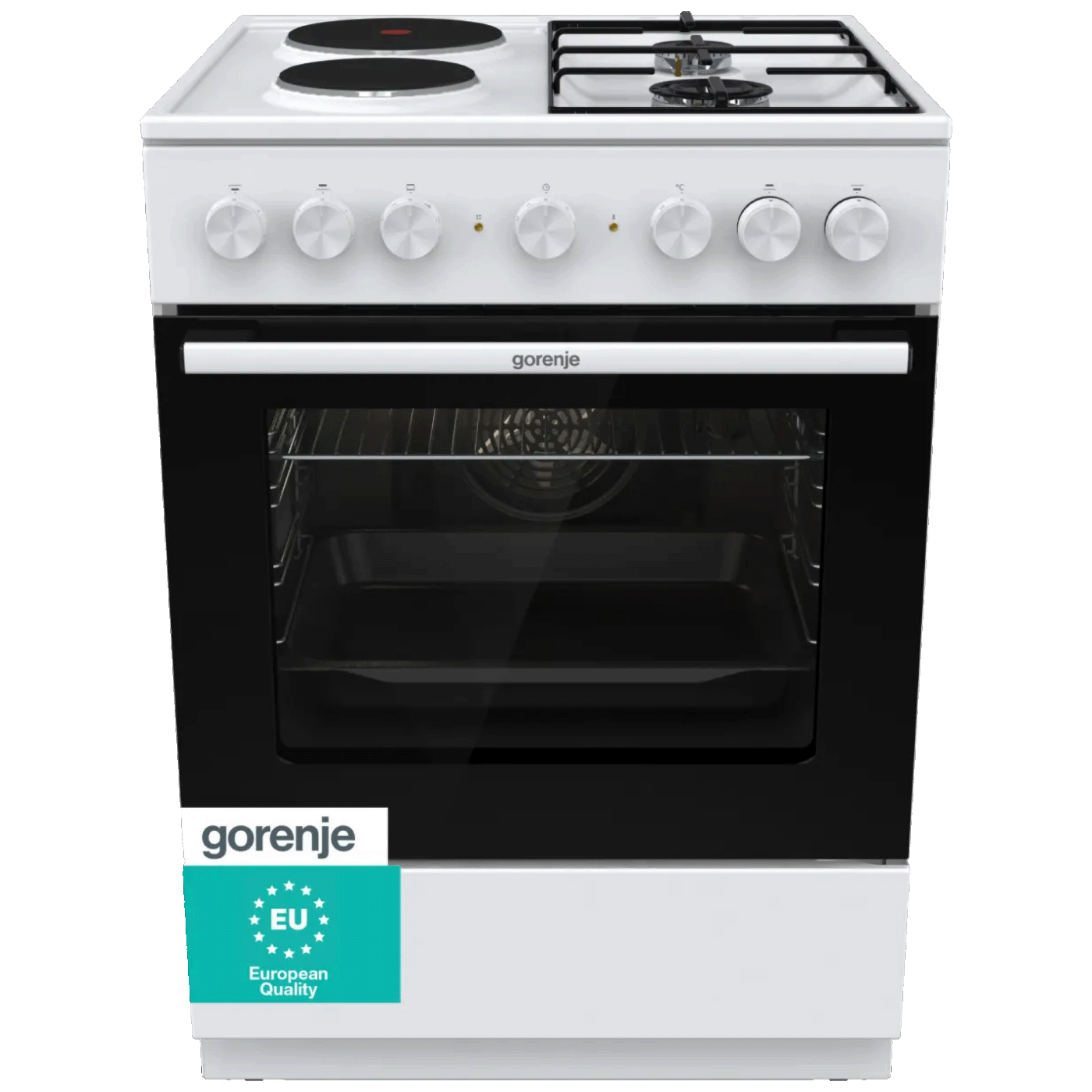 Gorenje Kombinirani štednjak, pećnica 71 l, 5800W, A - GK6B40WG