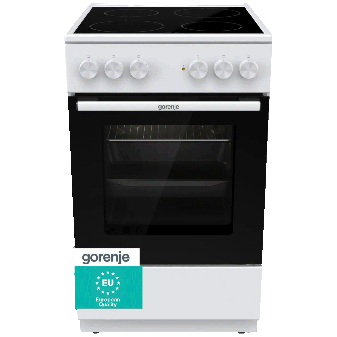 Gorenje Štednjak, 4 staklokeramička ploča, 8600W, pećnica 74 lit, A - GEC5A20WG