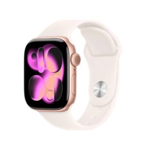 Apple Watch Series 11 GPS 46mm Rose Gold Aluminium Case With Light Blush SB MEV64 S/M